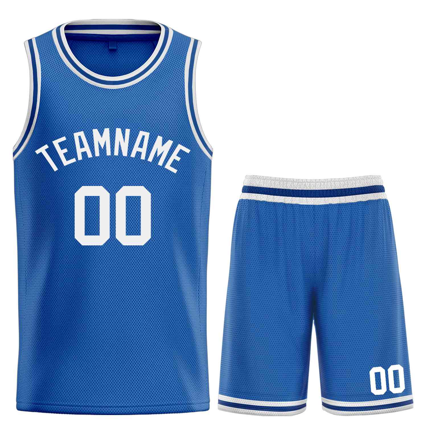 Maillot de basket-ball incurvé bleu personnalisé WhiteBull Classic