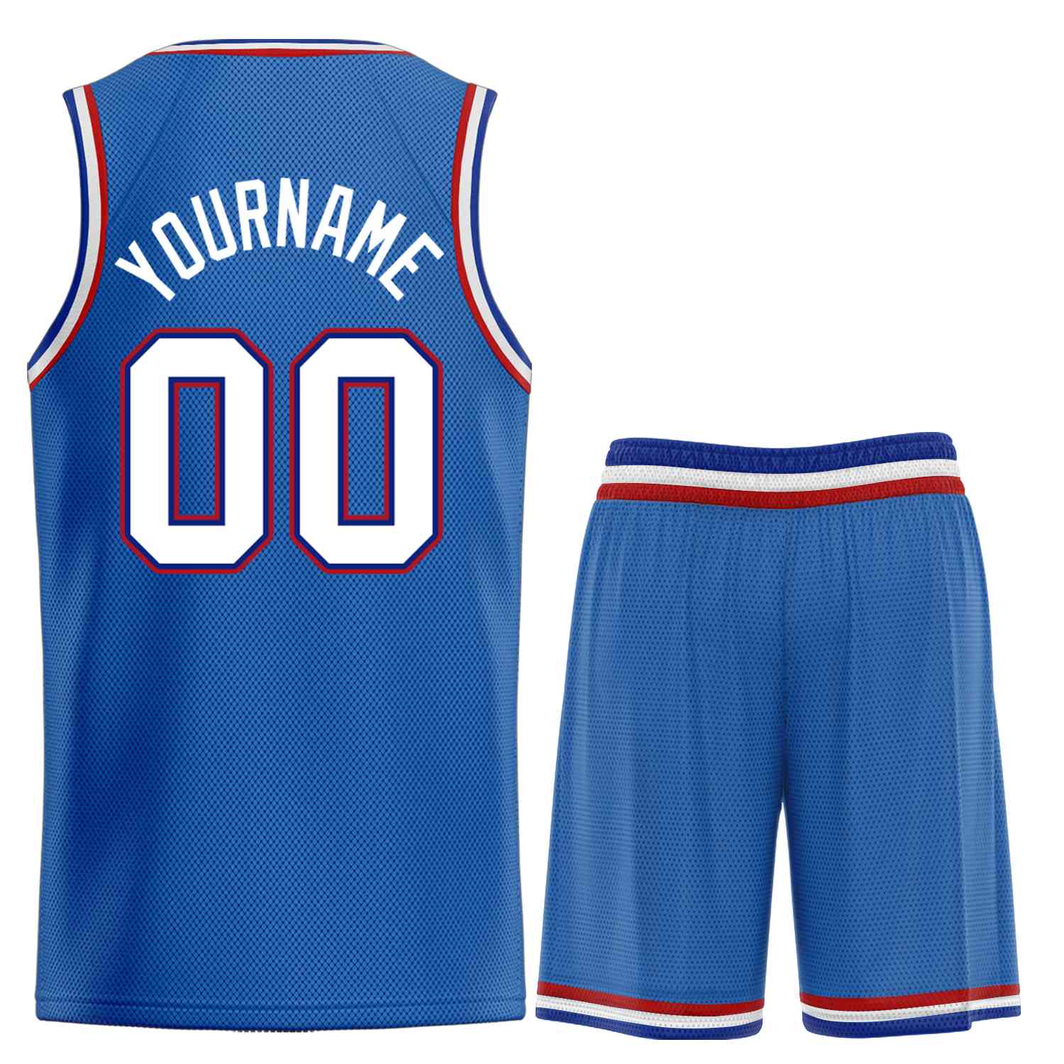 Maillot de basket-ball incurvé personnalisé bleu Royal-White Bull Classic