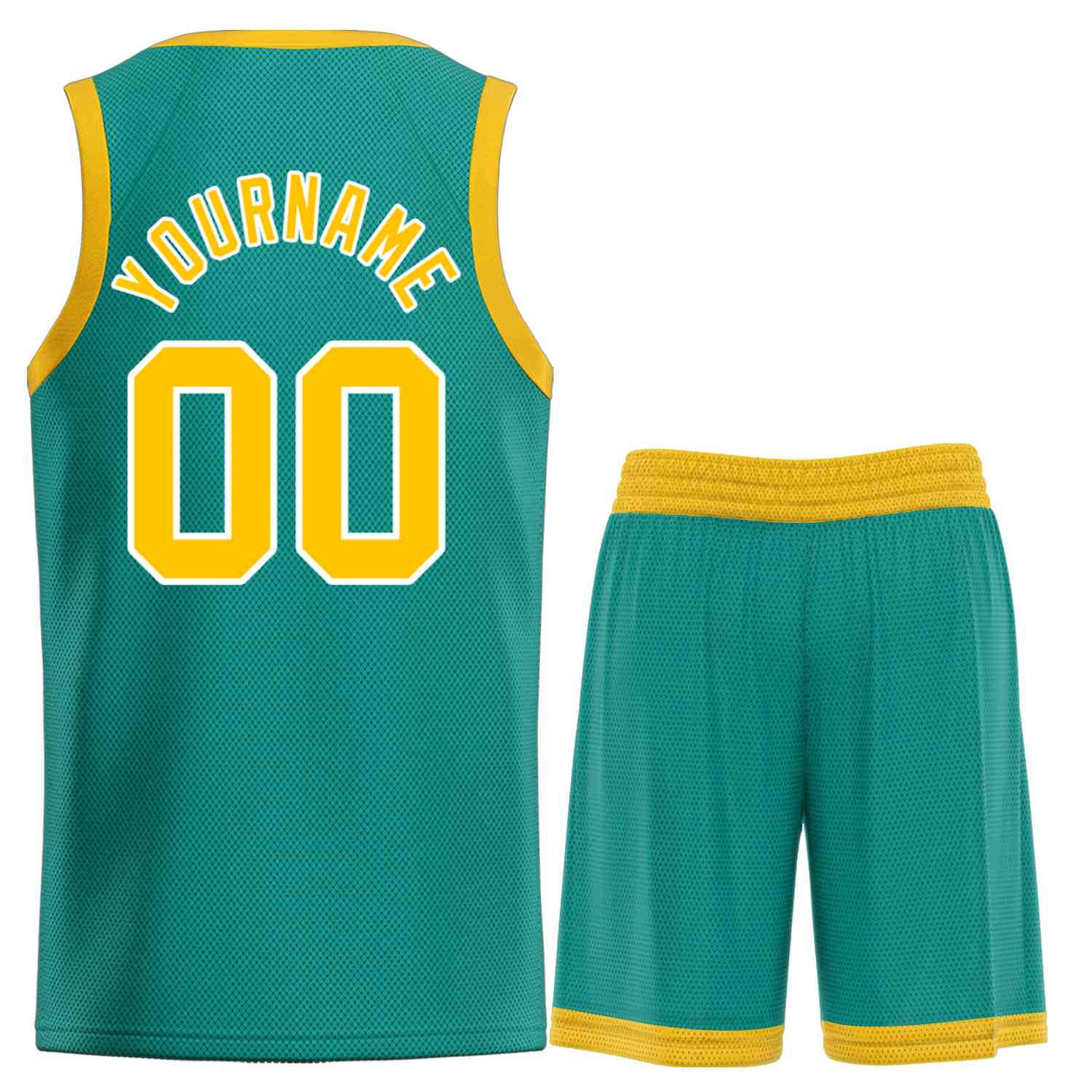 KXK Custom Green Yellow Basketball Shorts