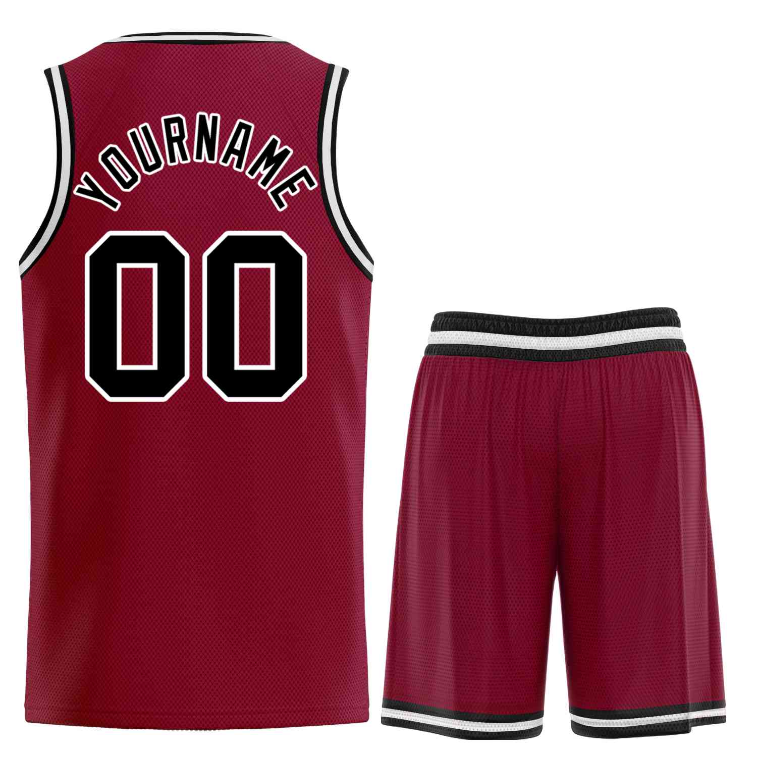 Maillot de basket-ball incurvé personnalisé, ensembles classiques marron noir-blanc