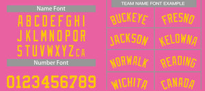 Custom Pink Yellow Classic Sets Bull Basketball Jersey