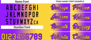 Custom Yellow Purple-Black Heal Gradient Fashion Sports Sets Uniform Basketball Jersey