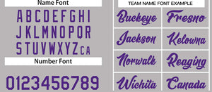 Custom Gray Purple Classic Tops Casual Basketball Jersey