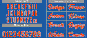 Custom Blue Orange-White Classic Tops Casual Basketball Jersey