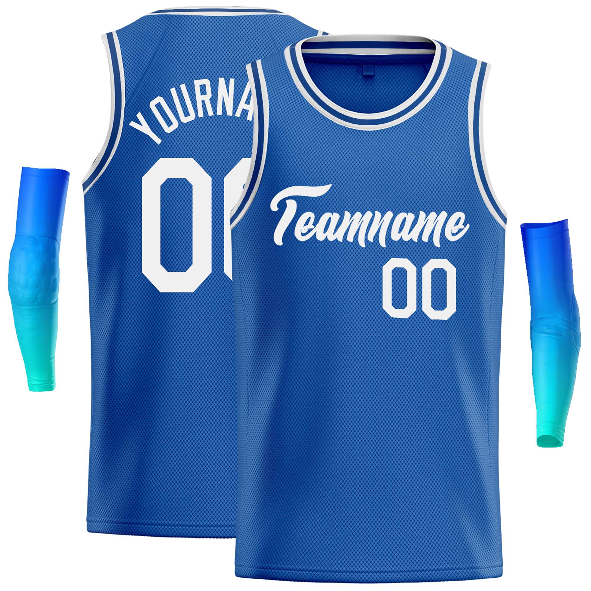 Custom Blue White Classic Tops Casual Basketball Jersey