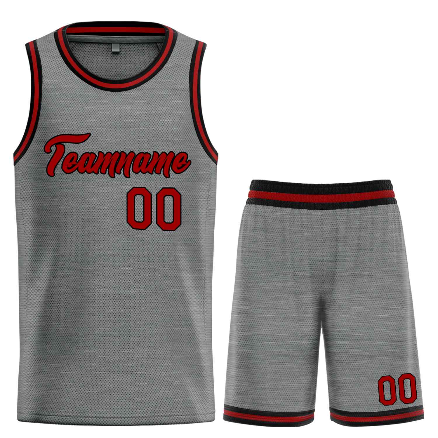 Uniforme de sport personnalisé gris foncé marron-noir, ensembles classiques, maillot de basket-ball