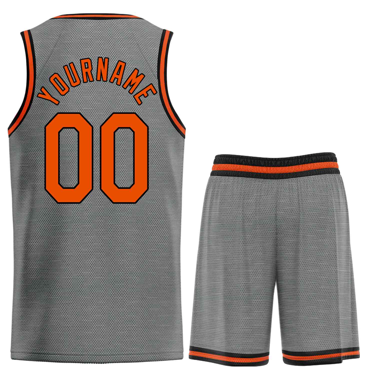 Custom Dark Gray Orange-Black Heal Sports Uniform Classic Sets Basketball Jersey