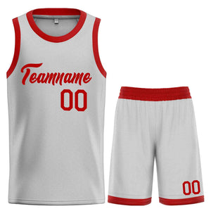 Uniforme de sport personnalisé gris marron, ensembles classiques de basket-ball, maillot de basket-ball