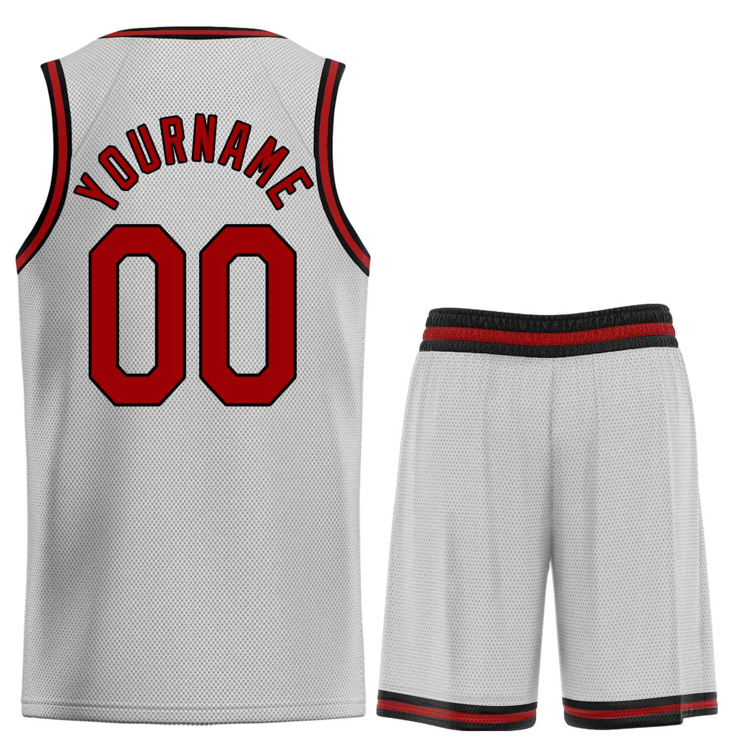 Uniforme de sport de guérison gris marron-noir personnalisé, ensembles classiques, maillot de basket-ball