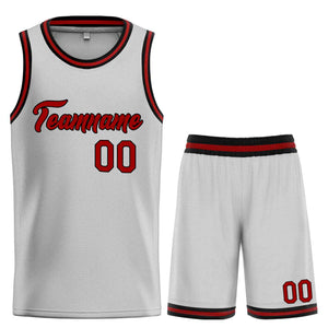 Uniforme de sport de guérison gris marron-noir personnalisé, ensembles classiques, maillot de basket-ball