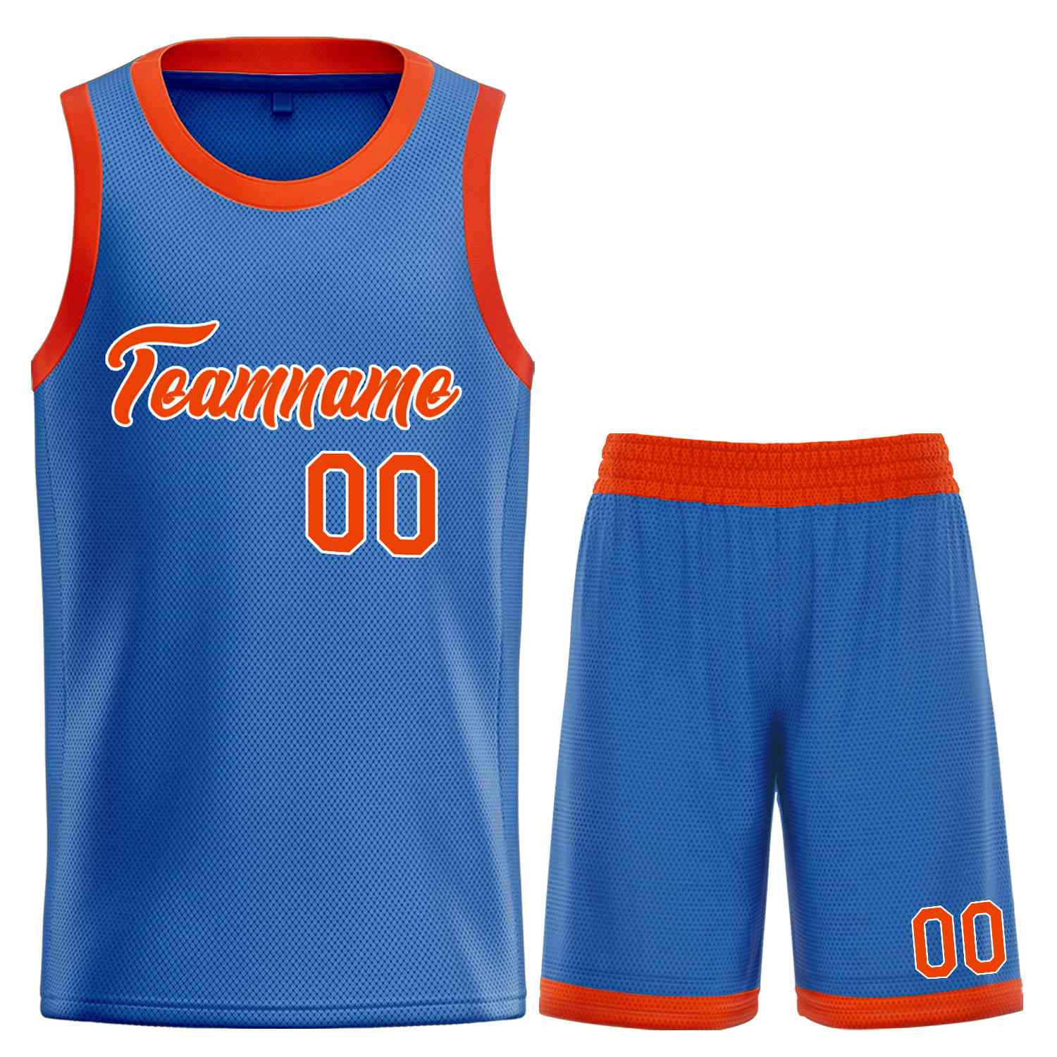 Uniforme de sport personnalisé bleu Orange-blanc, ensembles classiques de basket-ball, maillot de basket-ball