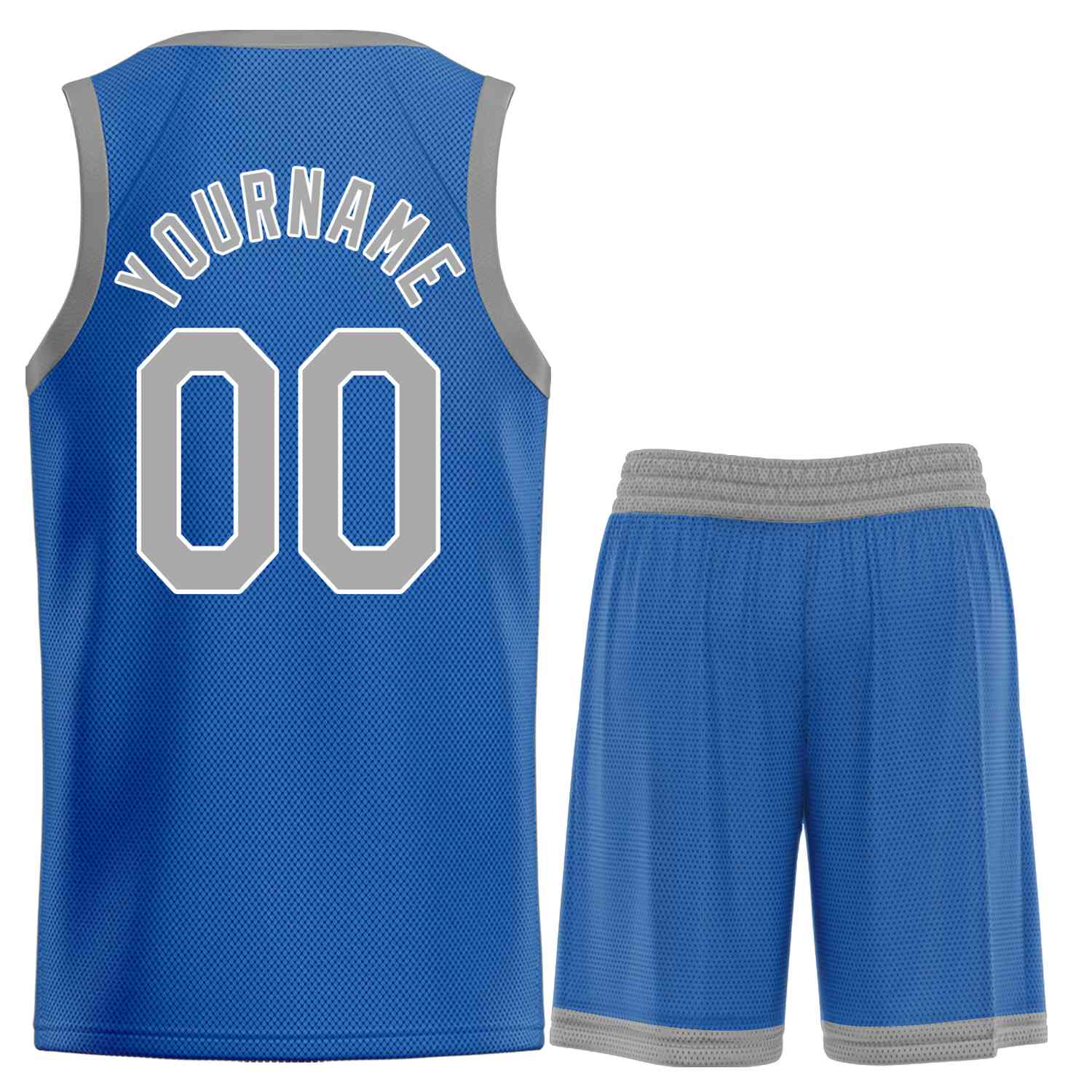 Custom Blue Gray-White Heal Sports Uniform Classic Sets Basketball Jersey