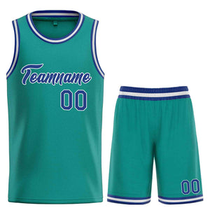 Custom Teal Royal-White Heal Sports Uniform Classic Sets Basketball Jersey