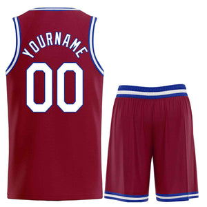 Uniforme de sport personnalisé marron blanc-Royal Heal, ensembles classiques, maillot de basket-ball