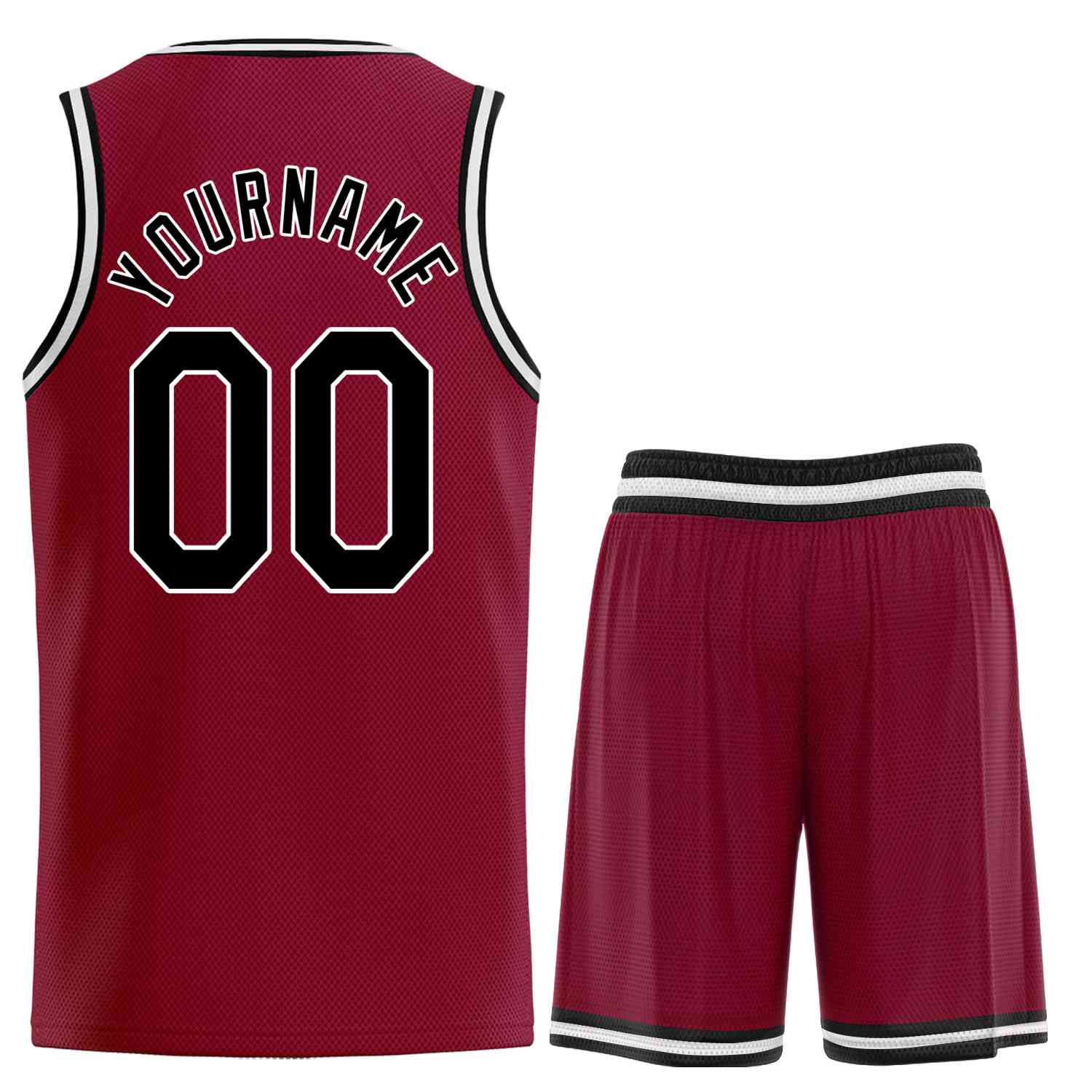 Custom Maroon Black-White Heal Sports Uniform Classic Sets Basketball Jersey