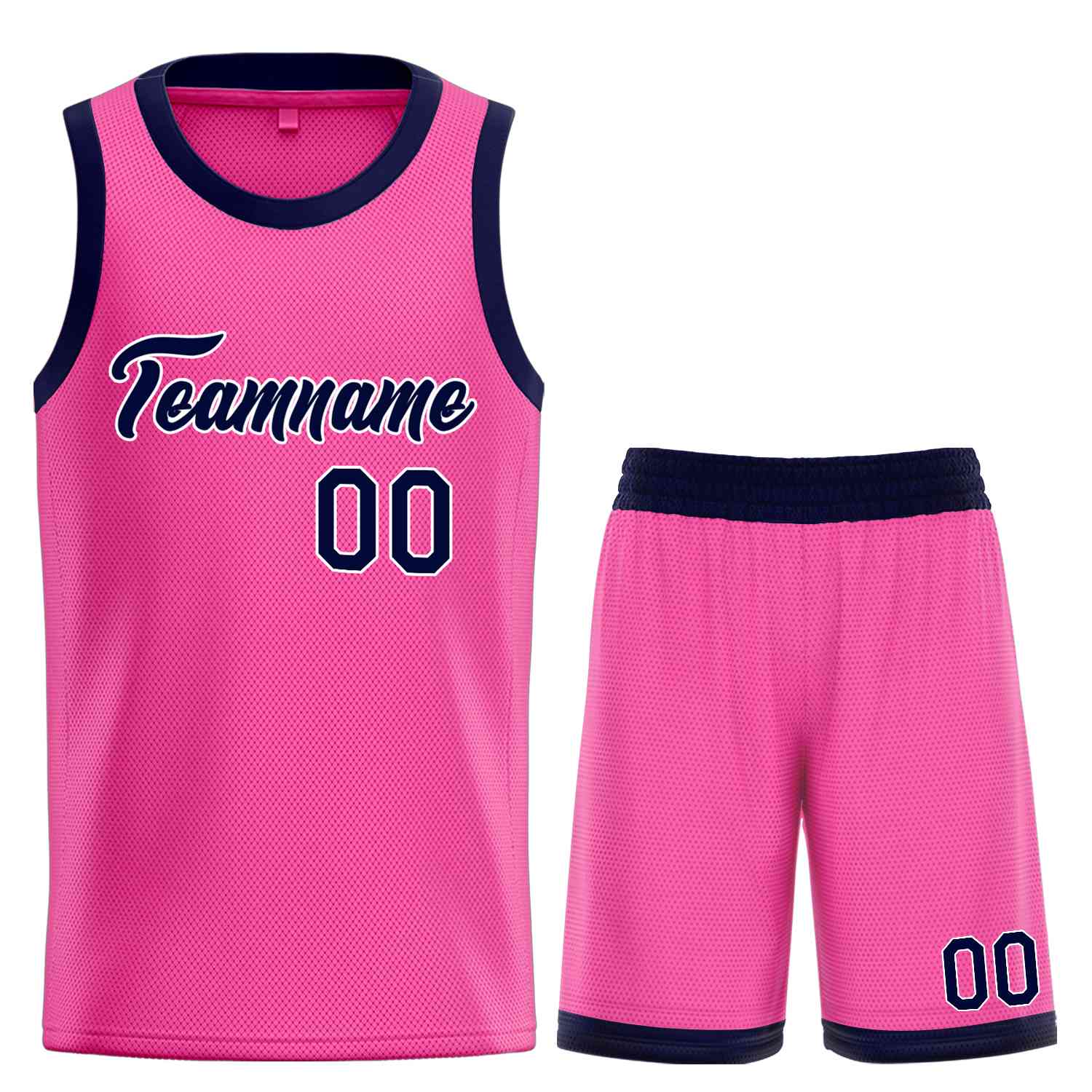 Custom Pink Navy-White Heal Sports Uniform Classic Sets Basketball Jersey