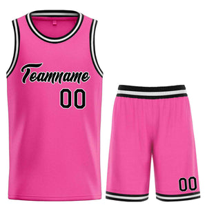 Custom Pink Black-White Heal Sports Uniform Classic Sets Basketball Jersey