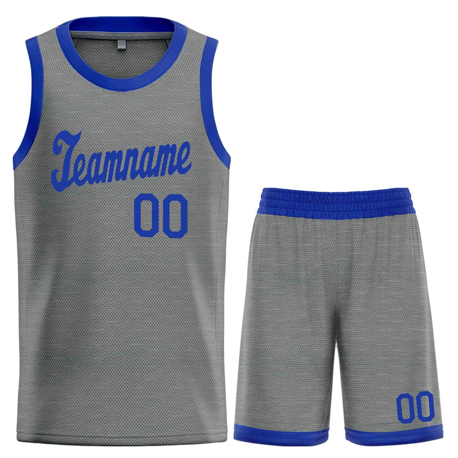 Le classique royal gris foncé personnalisé définit le maillot de basket-ball uniforme de sport