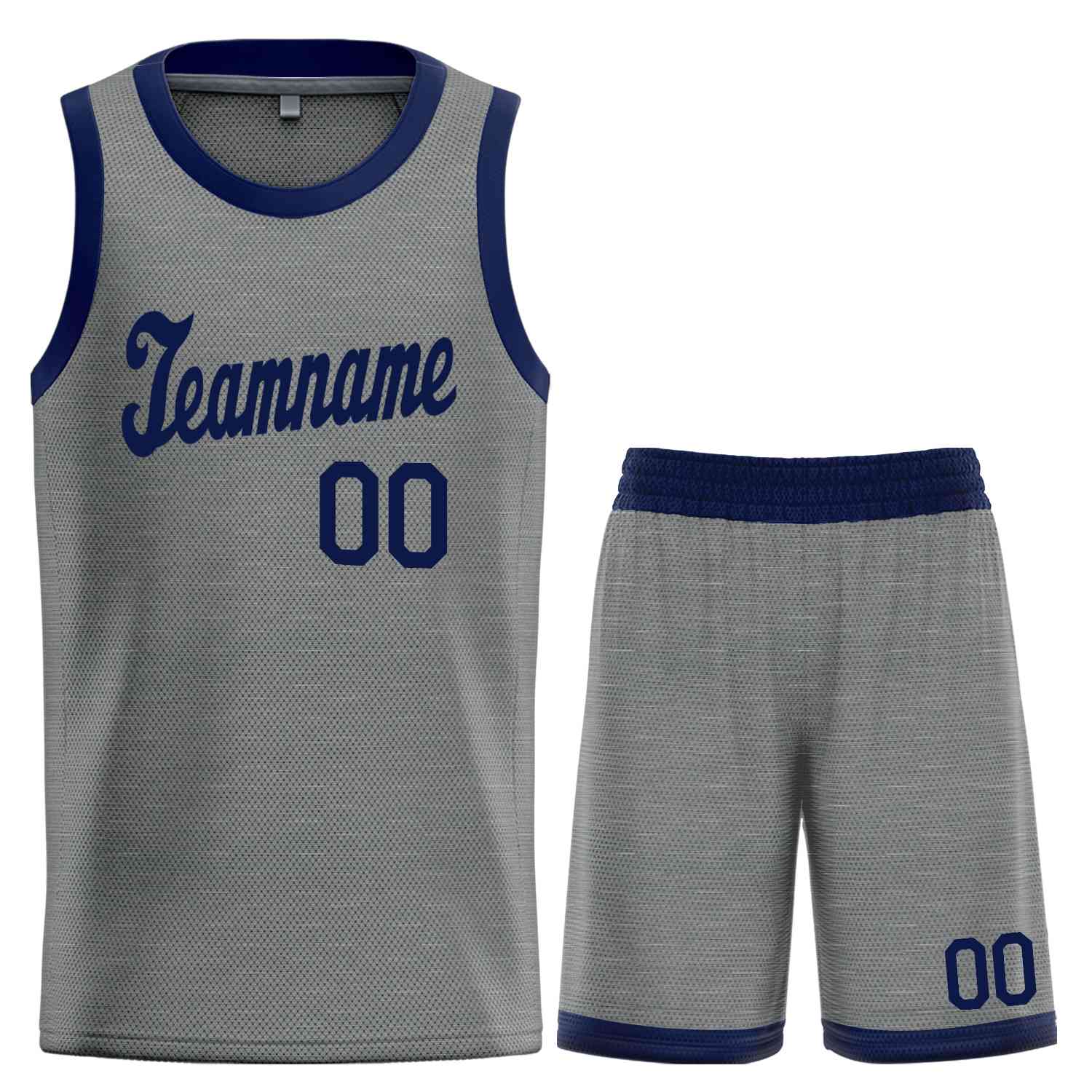 Le classique gris foncé personnalisé de la marine définit le maillot de basket-ball uniforme de sport