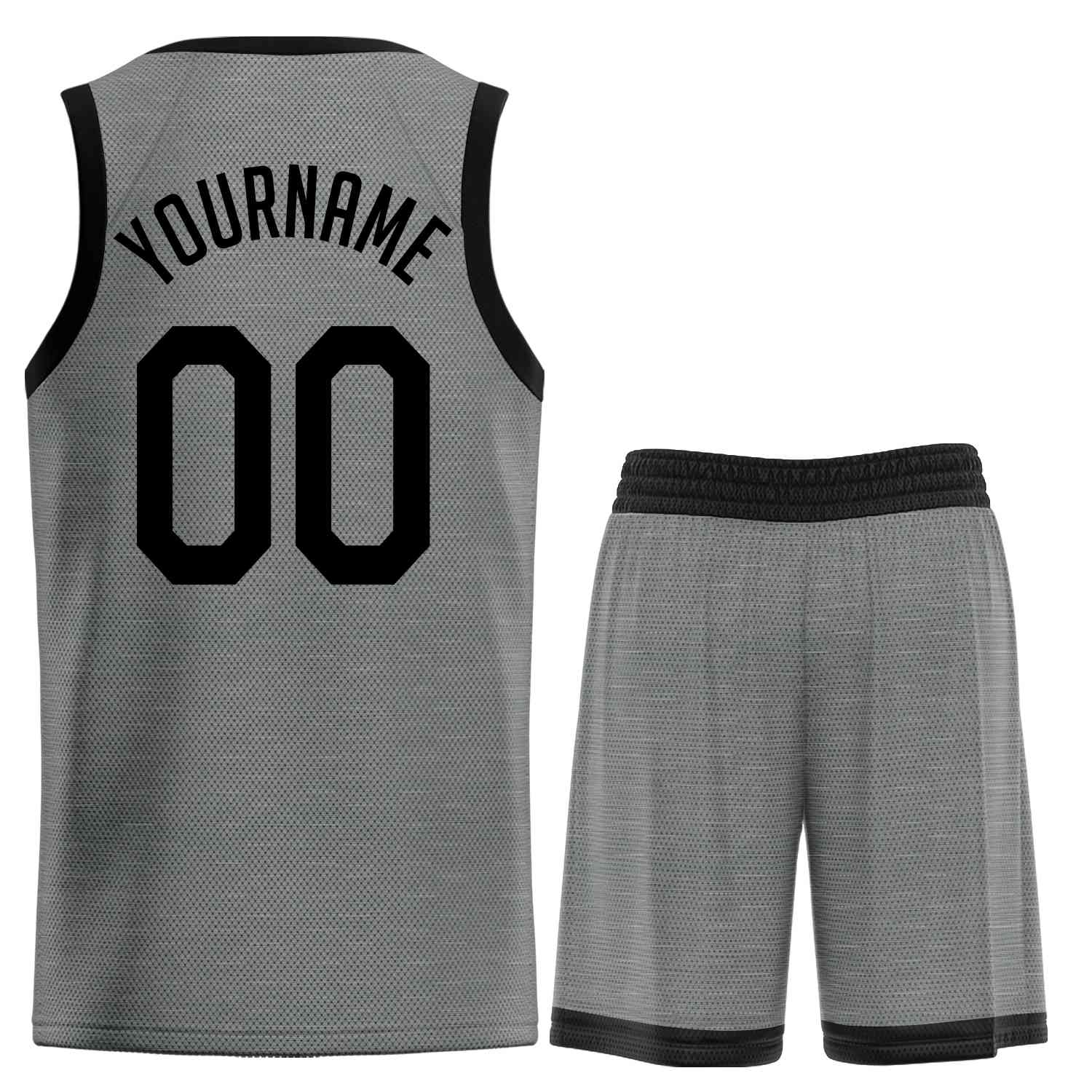 Le classique noir gris foncé personnalisé définit le maillot de basket-ball uniforme de sport