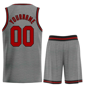 Maillot de basket-ball uniforme de sport, ensembles classiques gris foncé marron-noir personnalisés