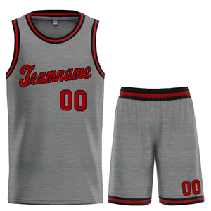 Custom Dark Gray Maroon-Black Classic Sets Sports Uniform Basketball Jersey