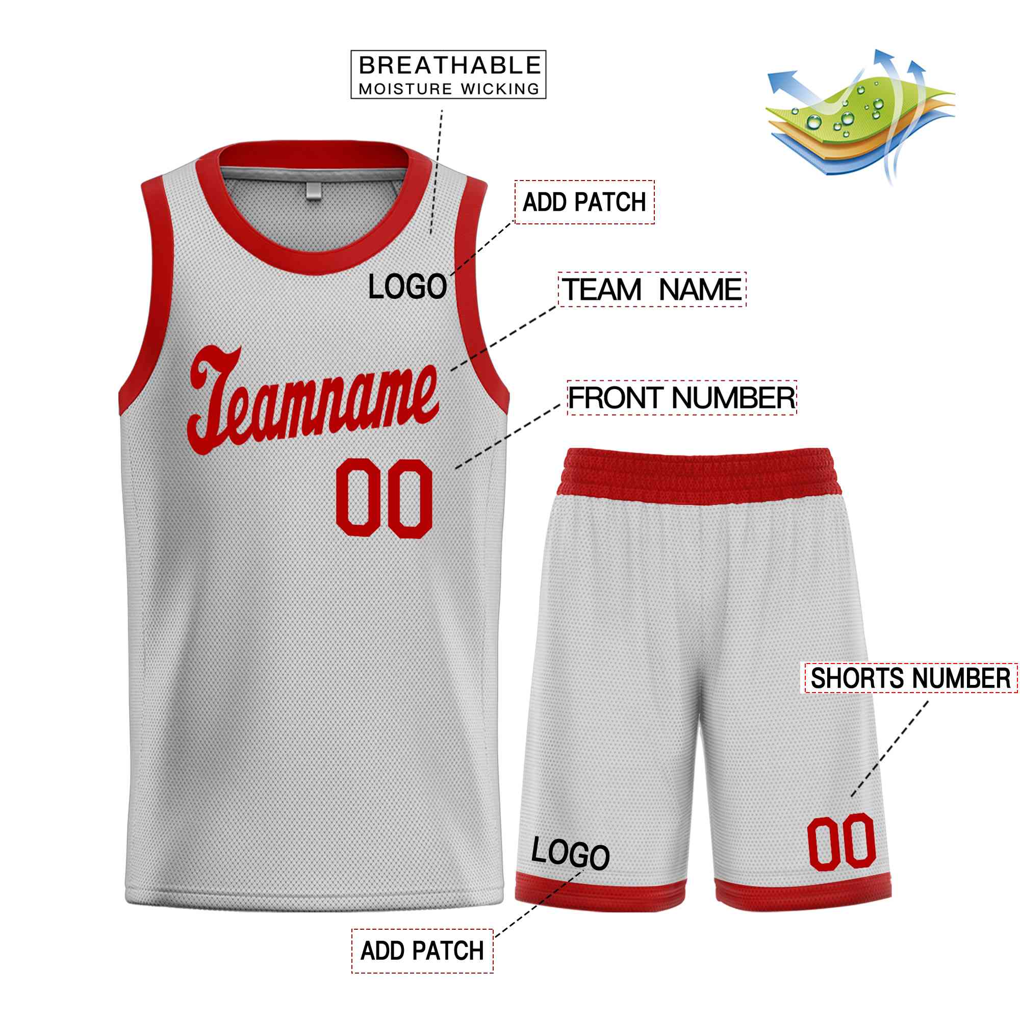 Ensembles classiques gris marron personnalisés, maillot de basket-ball uniforme de sport