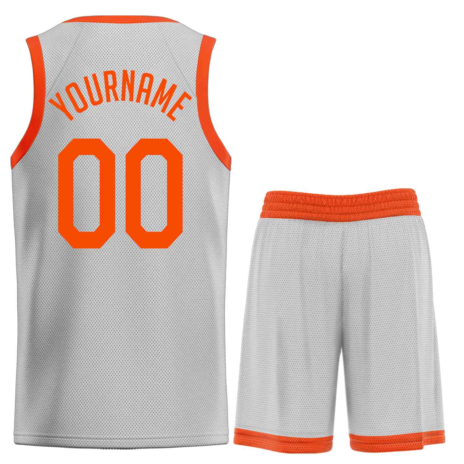 Custom Gray Orange Classic Sets Sports Uniform Basketball Jersey