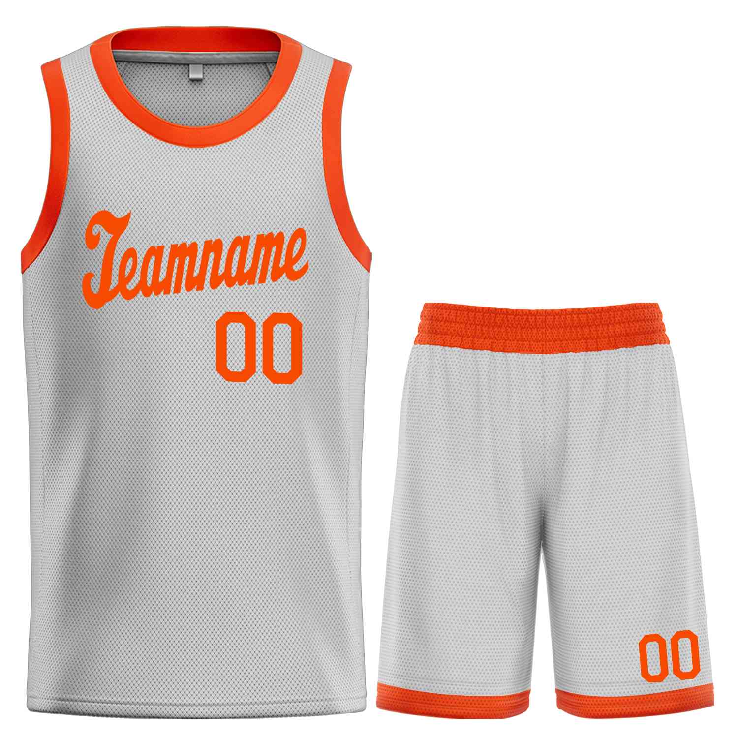 Le classique gris orange personnalisé définit le maillot de basket-ball uniforme de sport