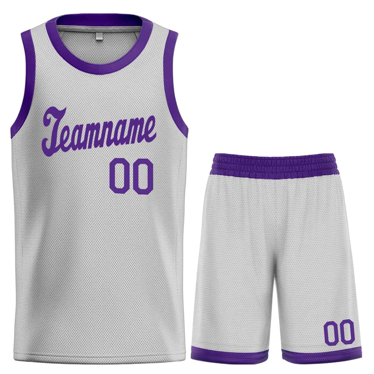 Le classique violet gris personnalisé définit le maillot de basket-ball uniforme de sport