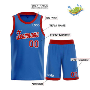 Custom Blue Maroon-White Classic Sets Sports Uniform Basketball Jersey