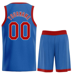 Ensembles classiques bleu marron-blanc personnalisés, maillot de basket-ball uniforme de sport