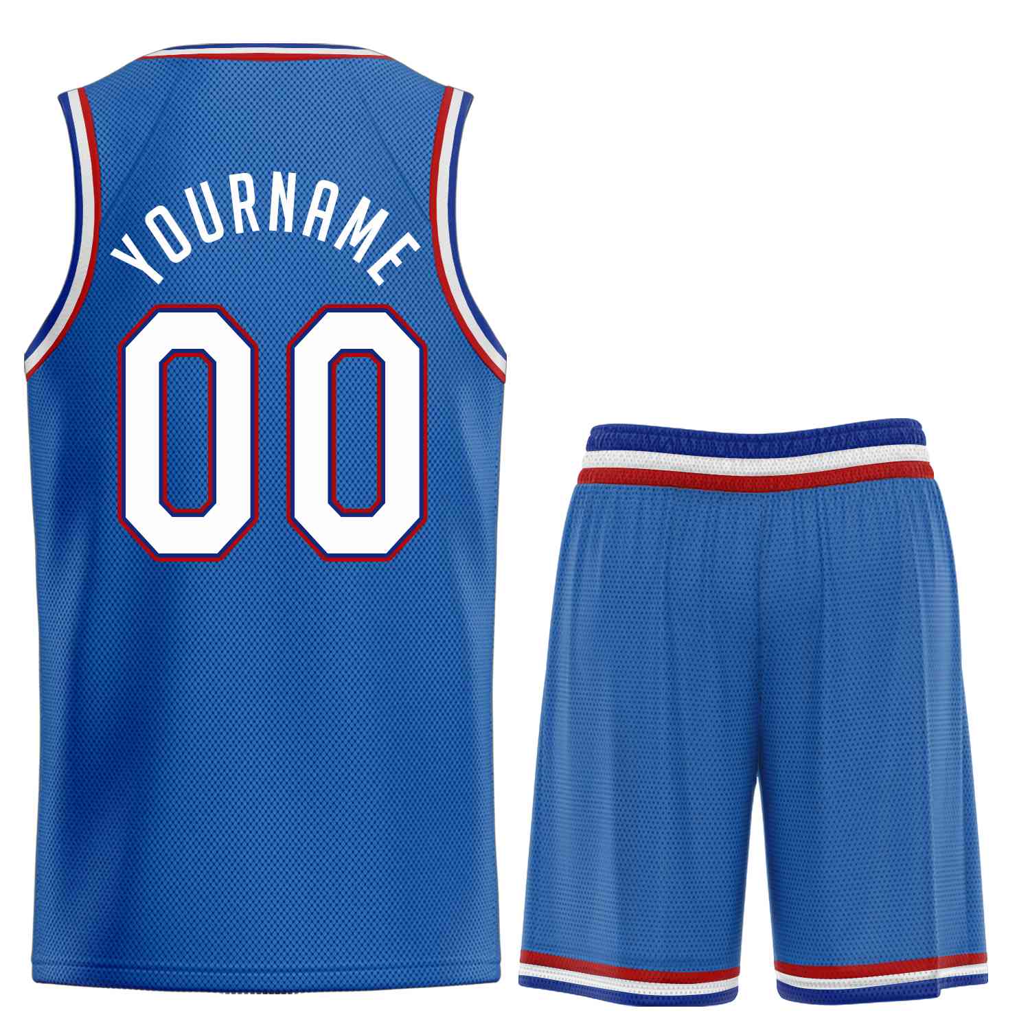 Custom Blue White-Red Classic Sets Sports Uniform Basketball Jersey