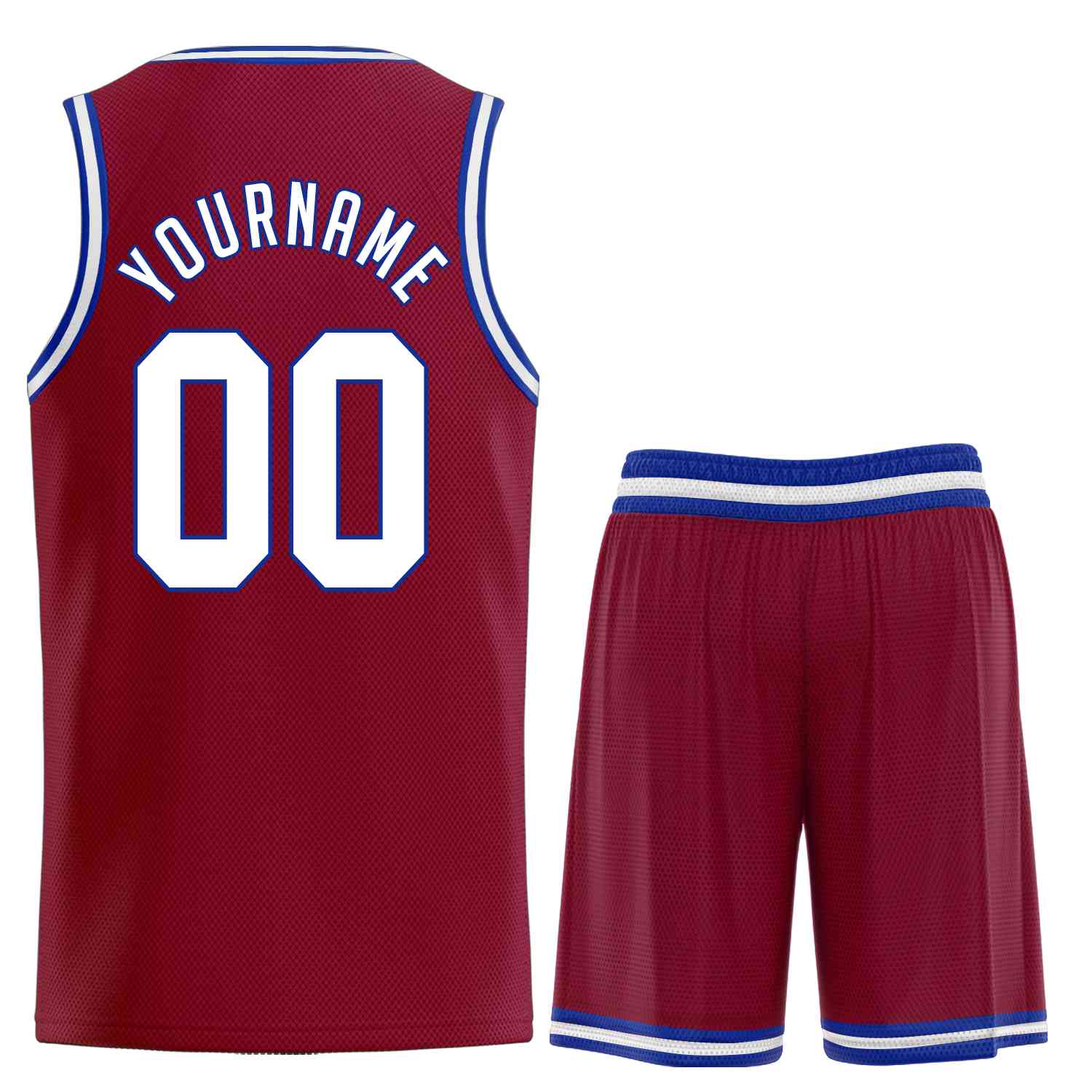 Custom Maroon White-Royal Classic Sets Sports Uniform Basketball Jersey