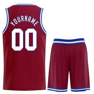 Ensemble classique marron blanc-Royal personnalisé, uniforme de sport, maillot de basket-ball