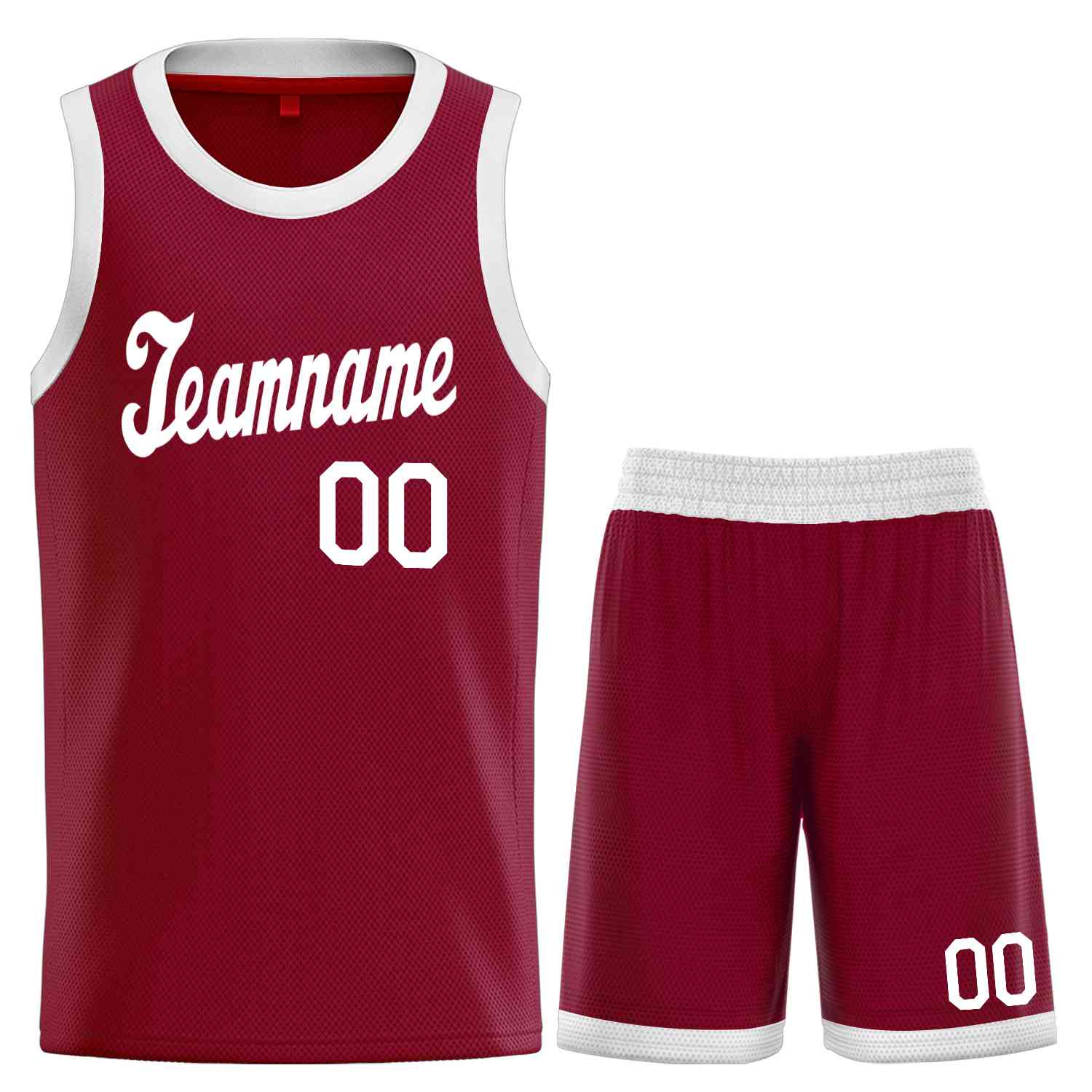 Custom Maroon White Classic Sets Sports Uniform Basketball Jersey