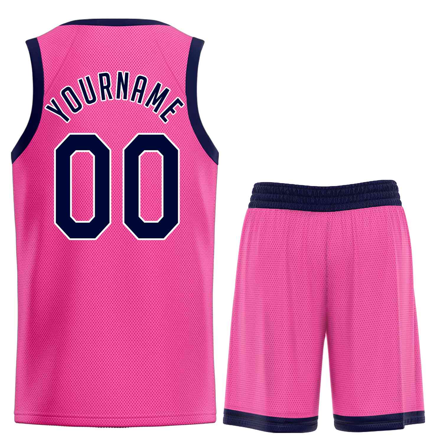 Custom Pink Navy-White Classic Sets Sports Uniform Basketball Jersey