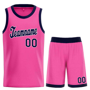 Ensembles classiques roses et blancs personnalisés, uniforme de sport, maillot de basket-ball