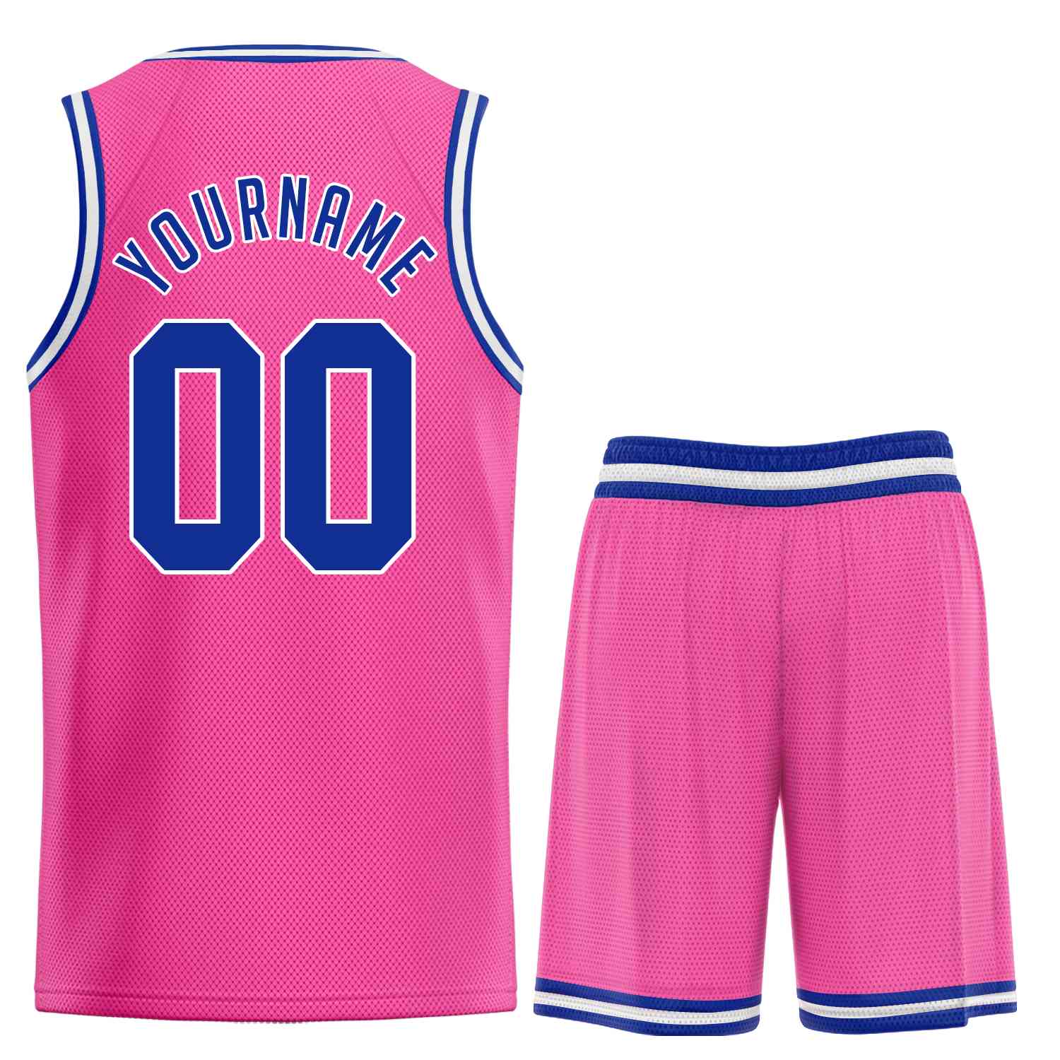 Custom Pink Royal-White Classic Sets Sports Uniform Basketball Jersey