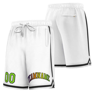 Custom White Black Sport Basketball Shorts