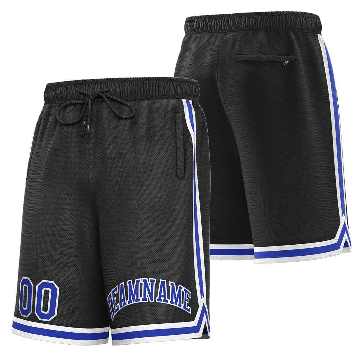 Custom Black Royal-White Sport Basketball Shorts