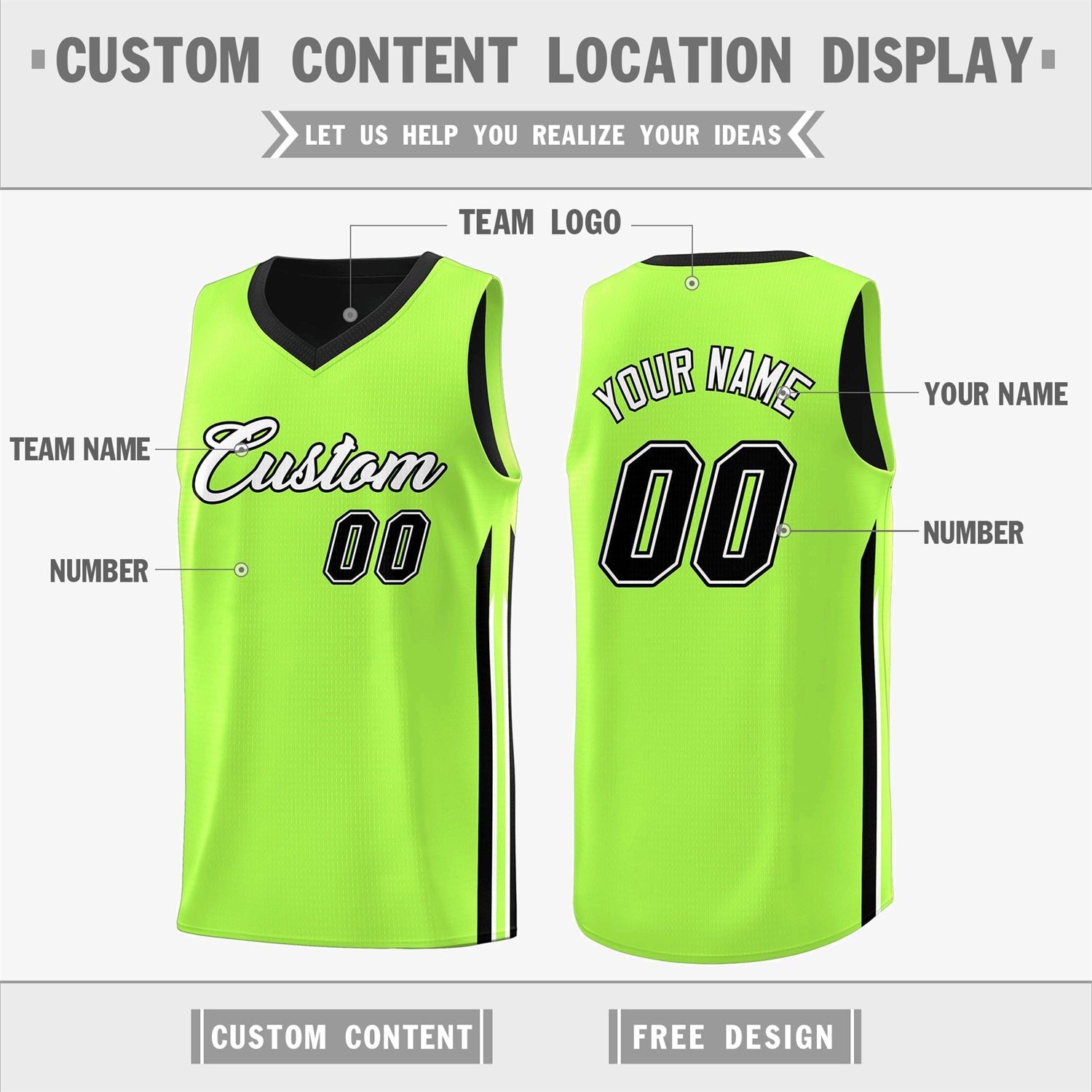 Custom Reversible Basketball Jersey Personalized Double Side Tops