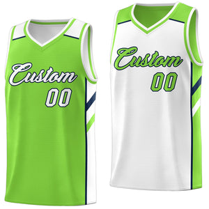 Custom Green Double Side Tops Training Basketball Jersey