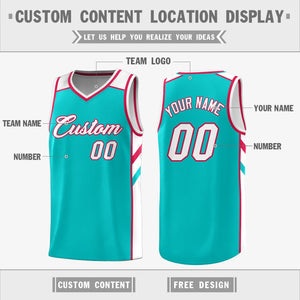 Custom Light Green White Double Side Tops Casual Basketball Jersey