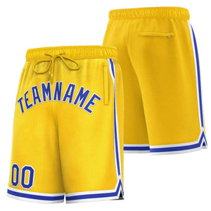 Custom Yellow Royal-White Sport Basketball Shorts