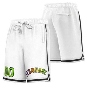 Custom White Black Sport Basketball Shorts