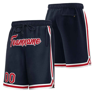 Short de basket-ball sport personnalisé marine marron-blanc