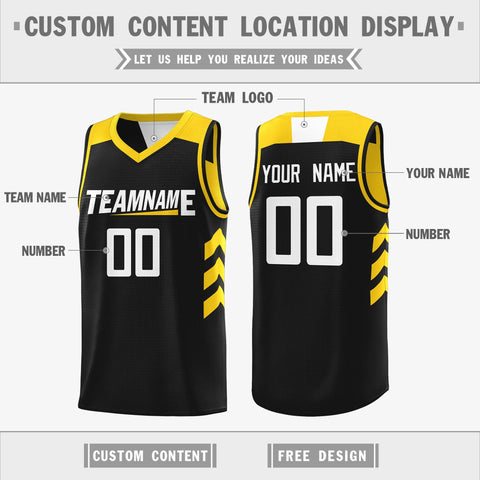 custom black reversible basketball jersey