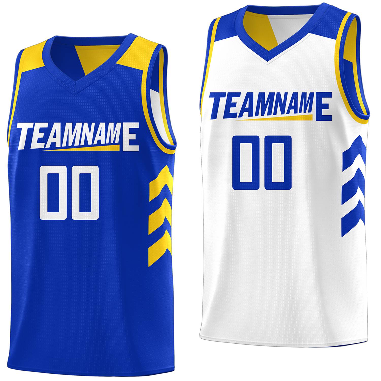 Custom Royal White Reversible Double Side Tops Basketball Jersey