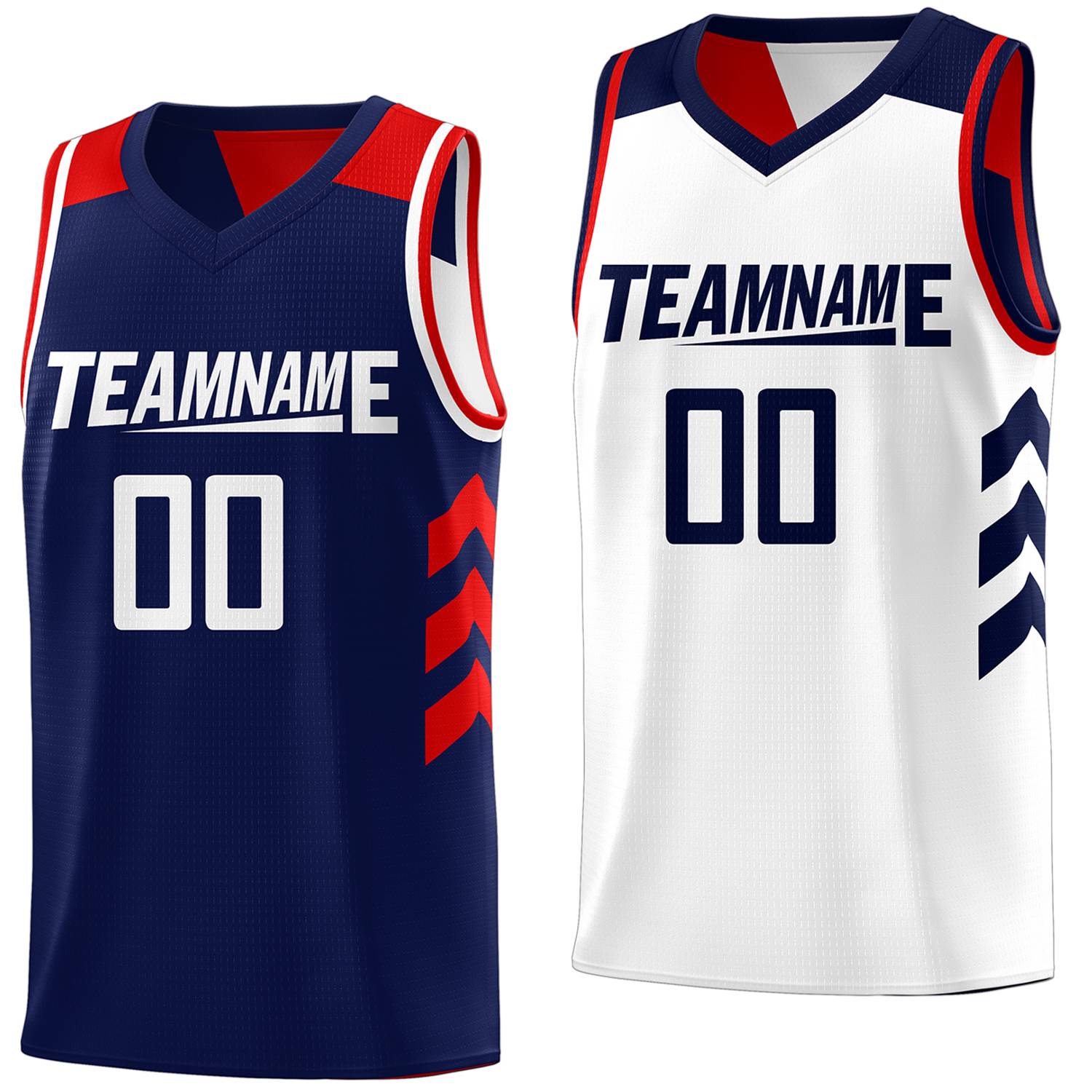 Custom Navy White Reversible Double Side Tops Basketball Jersey